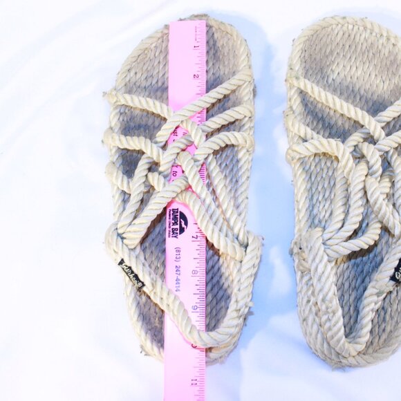 Gurkees W8 M5 Neptune Platinum Vegan Rope Unisex Sandals - Handmade in USA - Picture 8 of 10